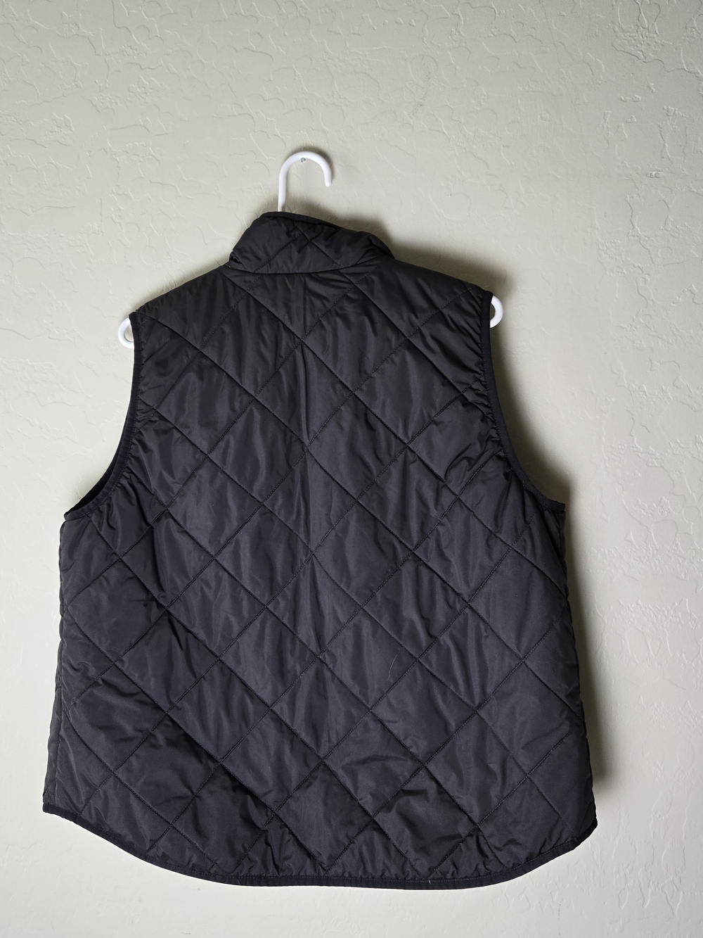 J.Crew Factory Womens Black Quilted Vest Gingham Lined Gold Hardware XL - Picture 3 of 15